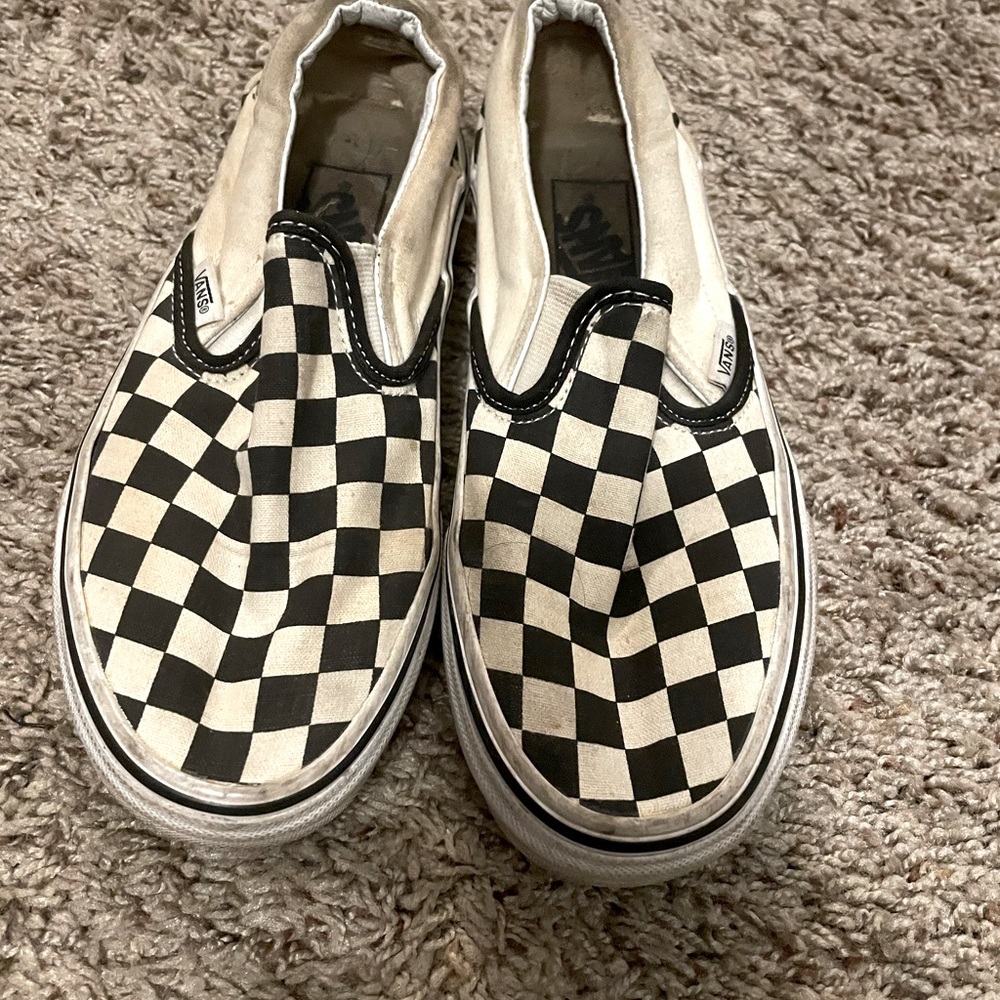 Black and white vans